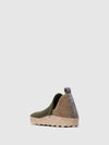 Round Toe Shoes CITY M MILITARY GREEN/TAUPE